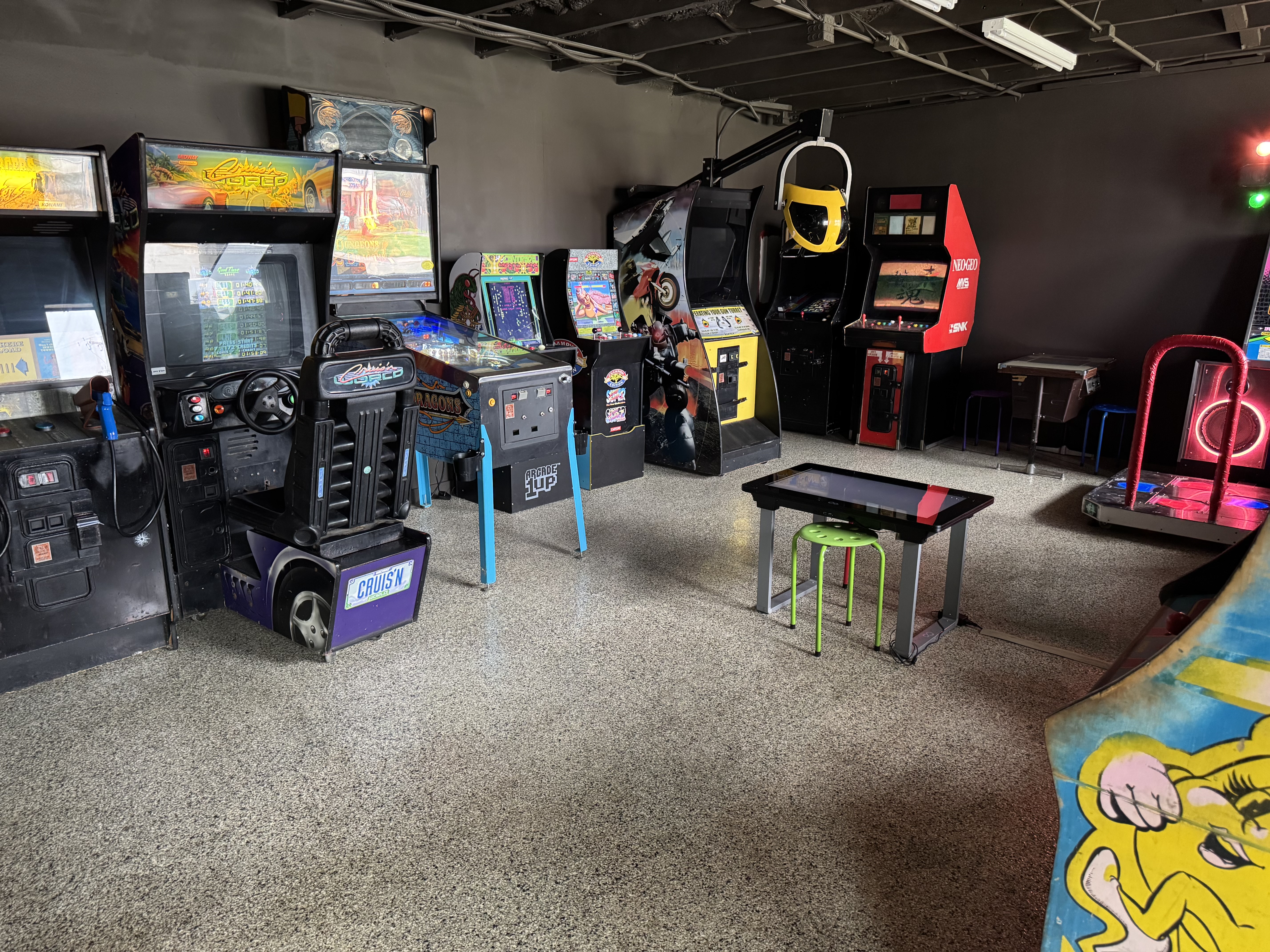 DinoCade arcade floor